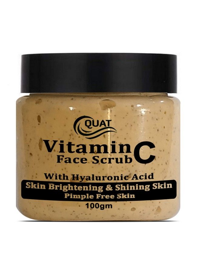 Quat مقشر وجه فيتامين سي لتفتيح البشرة وإشراقتها للبشرة الدهنية والجافة للنساء والرجال (100 جرام) - Image 2