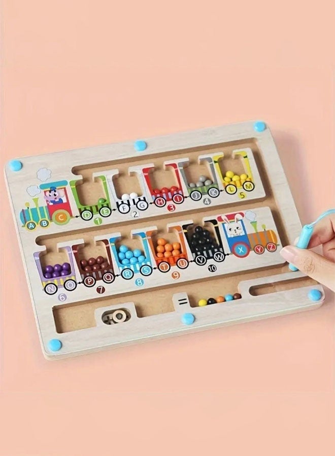 Hanayo Magnetic Colour and Number Maze Montessori Toy for Children Aged 4-6 Fine Motor Skills Learning Wooden Toys Educational Counting Toy for Toddlers Boys Girls Preschool Kids(Multicolour) - Image 4