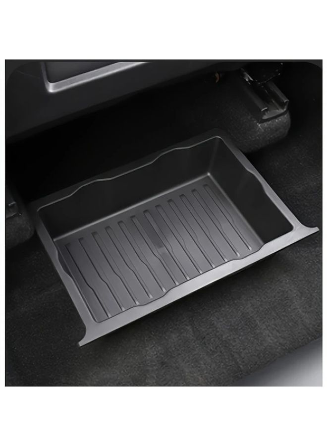 ABS Material Under Seat Storage Box Organizer Compatible With Model Y 2021 2024 Easy Installation Lightweight Sturdy Black - Image 4