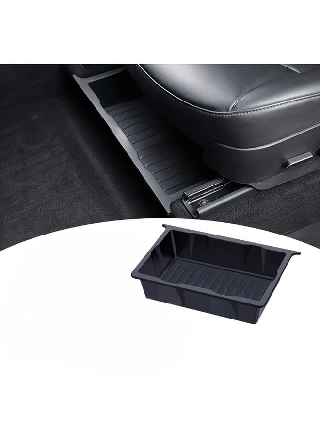 ABS Material Under Seat Storage Box Organizer Compatible With Model Y 2021 2024 Easy Installation Lightweight Sturdy Black - Image 3
