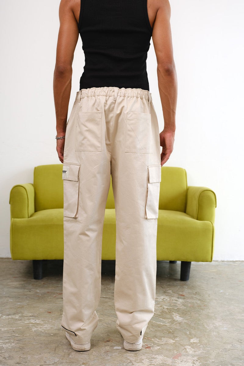 Bonkers Corner Off White Cargo With Utility Pockets for Men's - Image 3