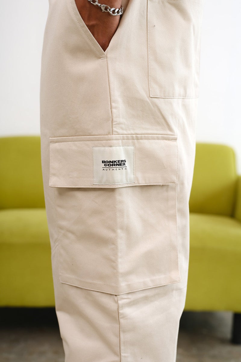 Bonkers Corner Off White Cargo With Utility Pockets for Men's - Image 2