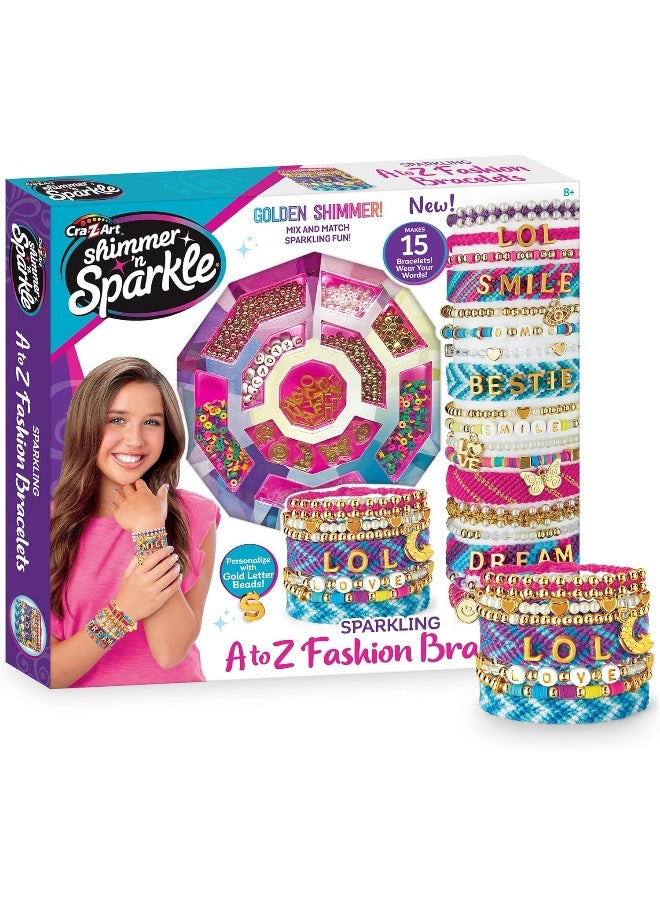 Shimmer N Sparkle - Cra-Z-Art Shimmer 'N Sparkle Sparkling A to Z Fashion Bracelets Making Kit - Image 1