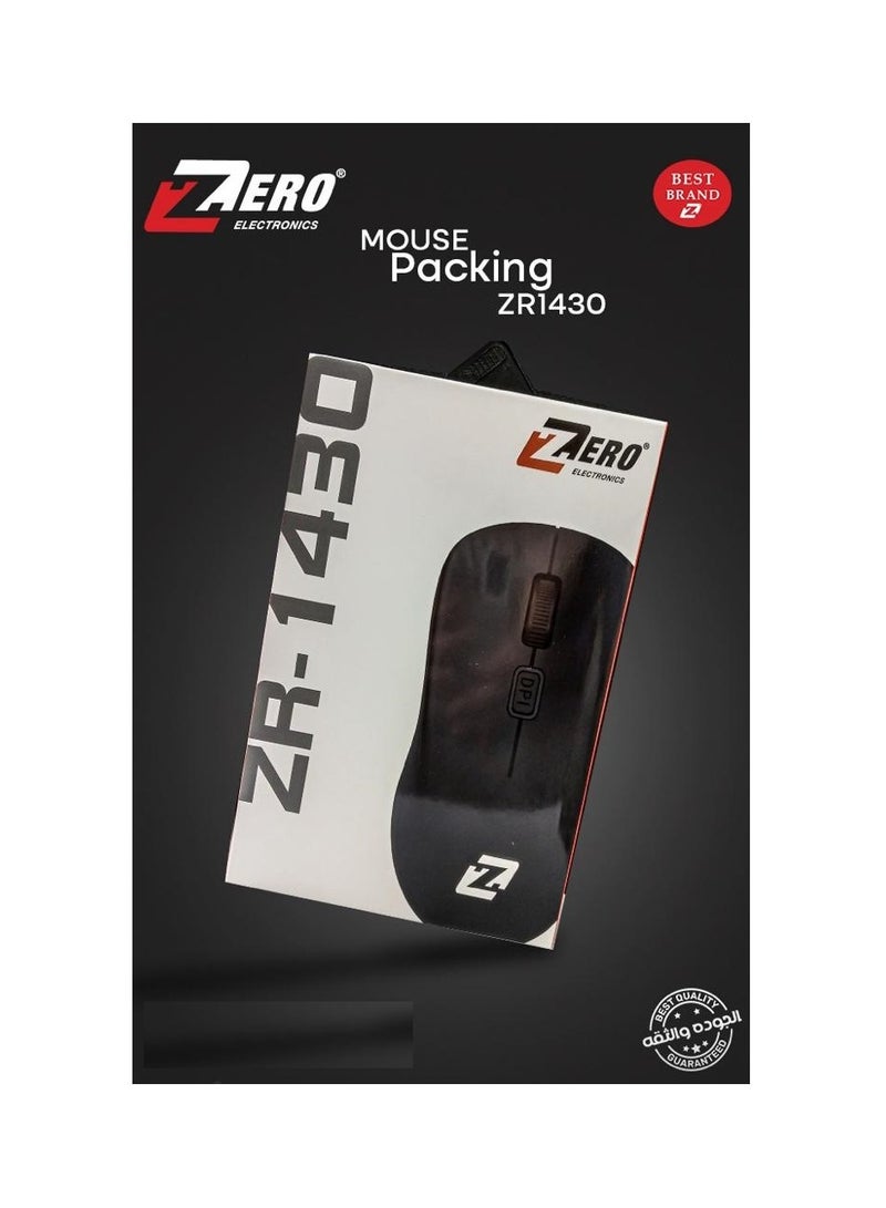 زيرو ماوس زيرو لاسلكي ZR-1430 أسود - Image 2