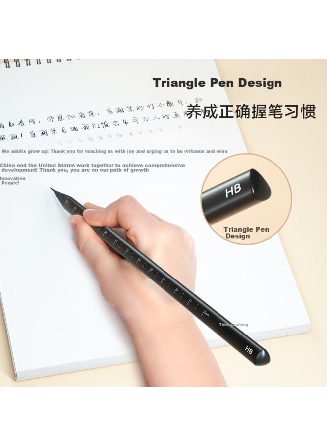 Time Science [Shiguangxue] Hb Black Wood Pencil Single Box Set With Eraser And Cap, For Primary School Students In Grades 1-3, Graphite Pencils For Children, Kindergarten Stationery Supplies - Image 3
