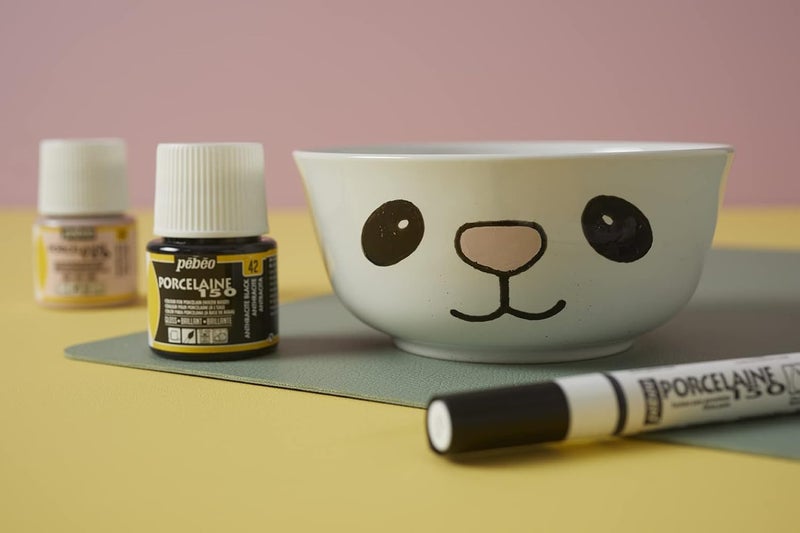 Pebeo Porcelaine 150 China Paint, 45-Milliliter Bottle in Ivory - Image 4