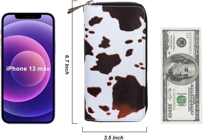 HAWEE Cellphone Wallet for Women Dual Zipper Long Purse with Removable Wristlet - Image 5