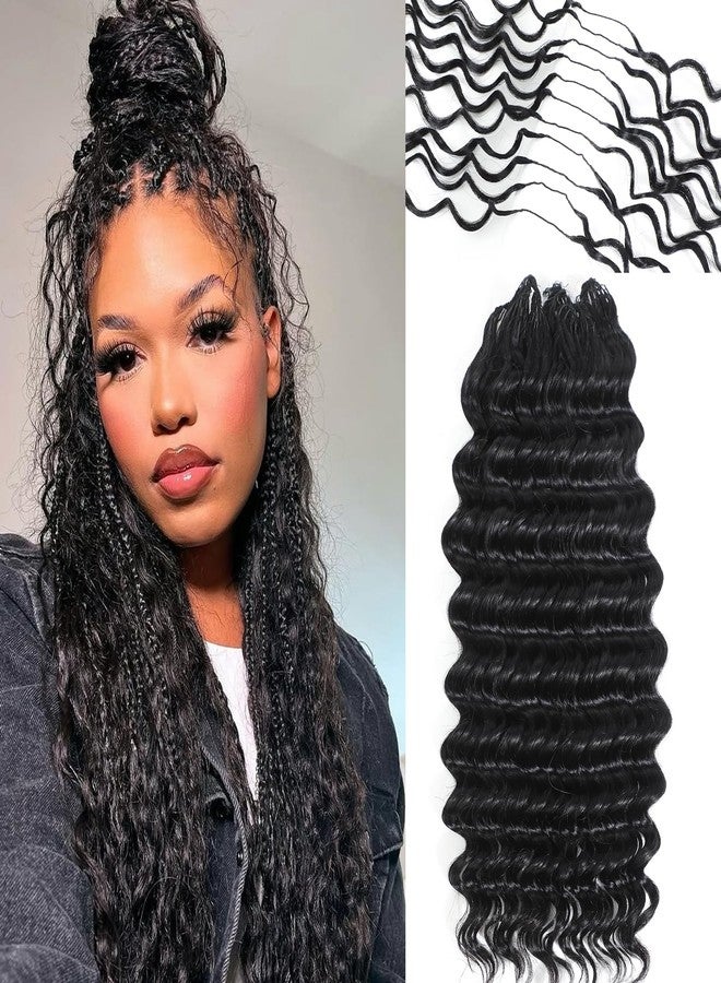 يو آر بيوتي شعر بشري طبيعي 100% من Urbeauty Feather Crochet للنساء ذوات البشرة السمراء، مموج بعمق لضفائر البوهو، مُجهز مسبقًا بحلقات، بدون عقد، بلمسة نهائية غير مرئية، ناعم، خفيف الوزن وقابل لإعادة الاستخدام، مناسب للمبتدئين - Image 1
