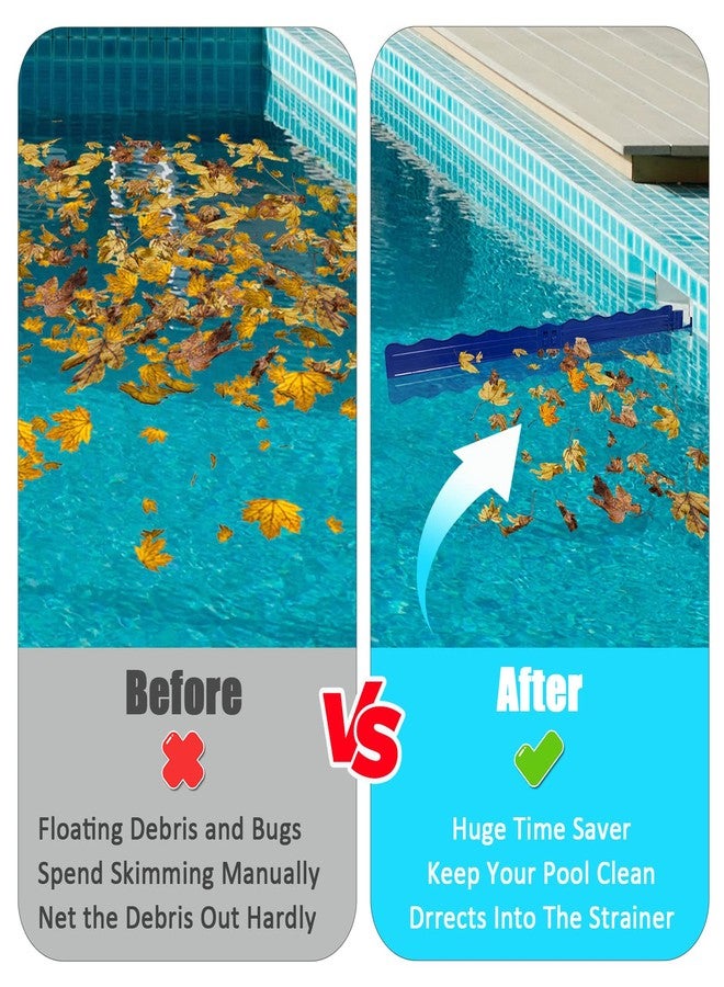 Kardeep Pool Skimmer Arm, Skimmer Guard, Pool Skimmer, Pool Debris Skimmer Catcher, Hands Free Pool Skim-It Fits Most Skimmer Systems on In-ground Pools Outfall Within 4’ to 6.7’ - Blue - Image 5