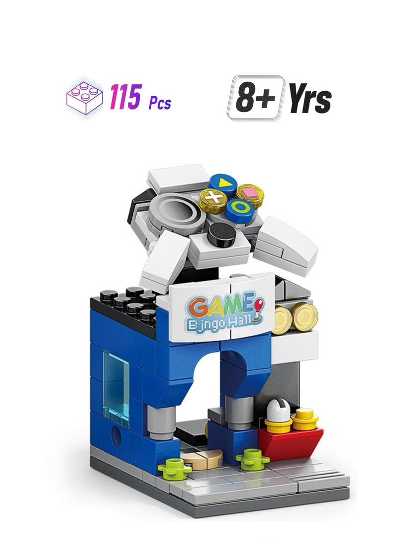 Game Room 115pcs Street View Series Building Block Assembly Kit Game And Engineering Toys, Home Decoration, Building Model Creative Gift  - Image 1