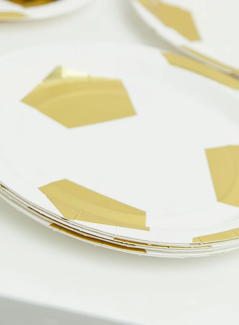 Talking Tables Set Of 12 Party Champions Foiled Plate 7"