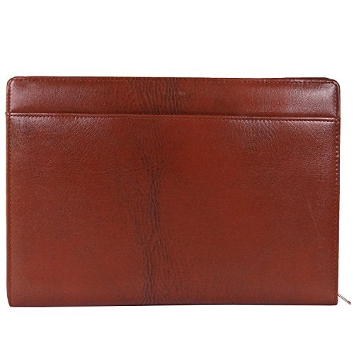 AmazingHind Leatherette Material Professional File Folders for Certificates, Documents Holder with Adjustable Handles and 2 Rings and 30 Leafs. Size: FS | Color:Brown - Image 4