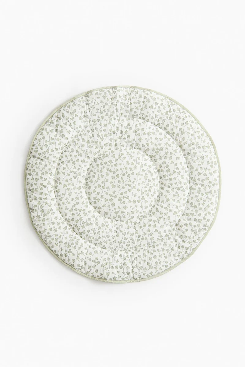 اتش اند ام مفرش رضع منقوش من القطن