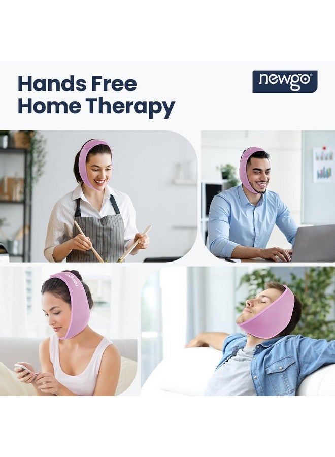 NEWGO Wisdom Teeth Ice Pack Head Wrap Jaw Ice Pack for Face Oral Surgery, FSA/HSA Eligible with 4 Hot/Cold Gel Pack for TMJ, Tooth Extraction, Tonsillectomy Recovery - Purple - Image 5