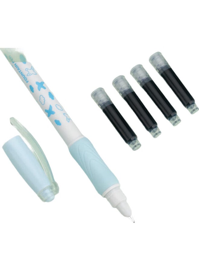 Snowhite Direct Liquid Fountain Pen, No Need To Change Ink Cartridge, Quick-Drying, Large Capacity, Suitable For Third Grade Elementary Students, Ef Extra Fine Nib For Practicing Handwriting, Fp801A, - Image 2