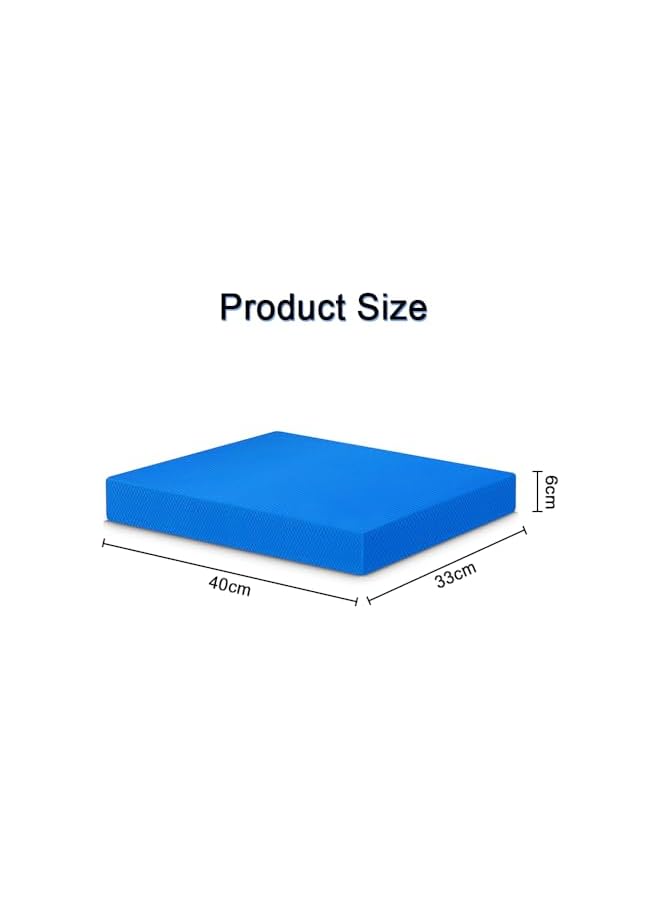 PROMASS Balance Pad, Foam Balance Pad with Foot Massage Mat, Balance Pad Board for Physical Therapy and Fitness Workout Training, Balance Cushion for Fitness and Stability Training, 30 * 40 * 6cm, Blue - Image 2