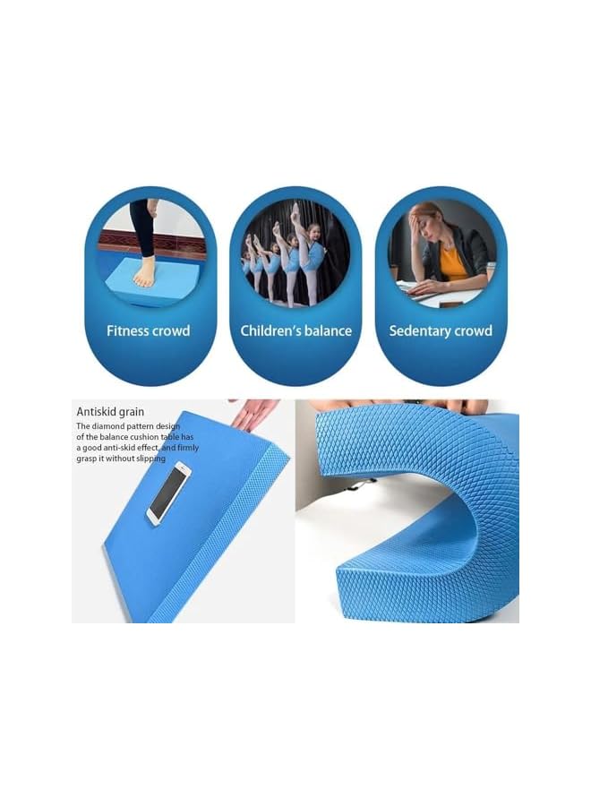 PROMASS Balance Pad, Foam Balance Pad with Foot Massage Mat, Balance Pad Board for Physical Therapy and Fitness Workout Training, Balance Cushion for Fitness and Stability Training, 30 * 40 * 6cm, Blue - Image 4