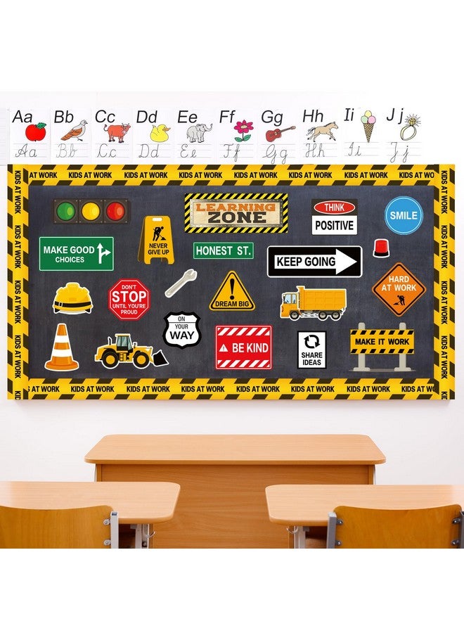 وولاين 47 قطعة من ديكورات لوحة الإعلانات الإنشائية، لافتات تحفيزية، قواعد إيجابية، قصاصات منطقة التعلم، ديكورات الفصول الدراسية الإنشائية للعودة إلى المدرسة، ديكور فني جداري للمدرسة - Image 3