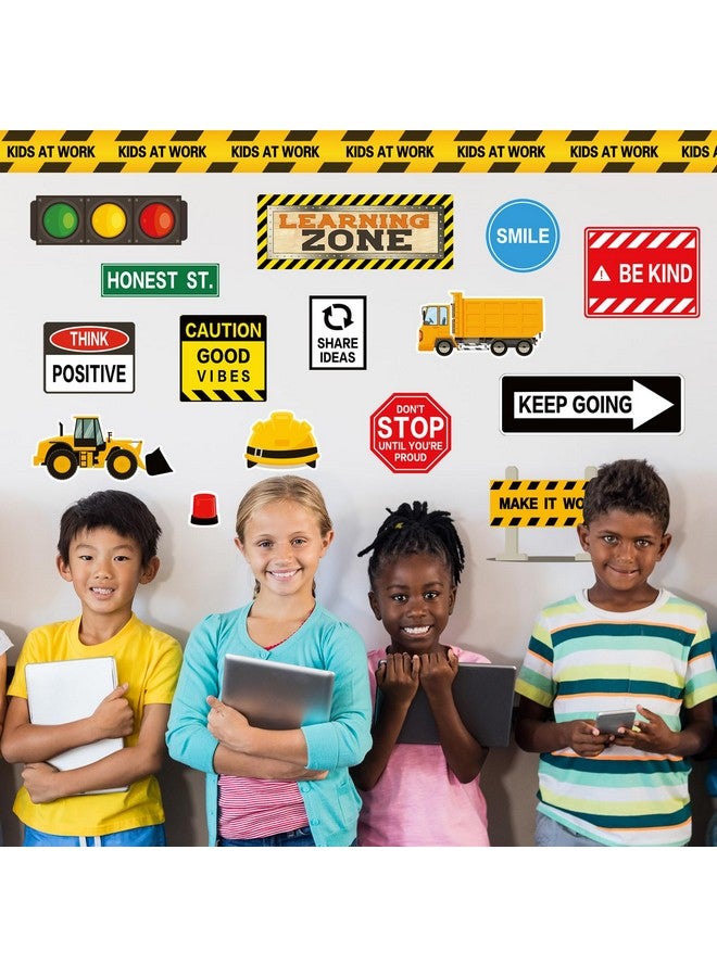 وولاين 47 قطعة من ديكورات لوحة الإعلانات الإنشائية، لافتات تحفيزية، قواعد إيجابية، قصاصات منطقة التعلم، ديكورات الفصول الدراسية الإنشائية للعودة إلى المدرسة، ديكور فني جداري للمدرسة - Image 5
