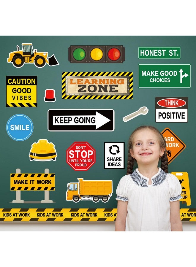وولاين 47 قطعة من ديكورات لوحة الإعلانات الإنشائية، لافتات تحفيزية، قواعد إيجابية، قصاصات منطقة التعلم، ديكورات الفصول الدراسية الإنشائية للعودة إلى المدرسة، ديكور فني جداري للمدرسة - Image 4