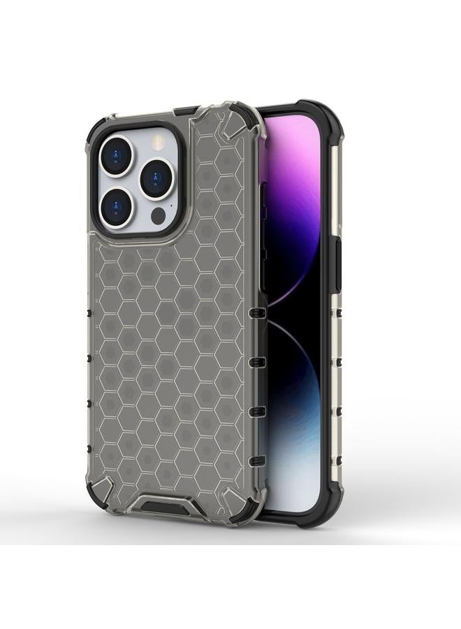 اس-توب جراب هاتف مقاوم للصدمات على شكل خلية نحل لهاتف iPhone 15 Pro - Image 1