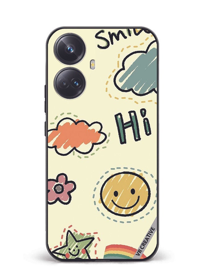 VR CREATIVE Protective Case Cover For Realme 10 Pro Plus Smile Design Multicolour - Image 1
