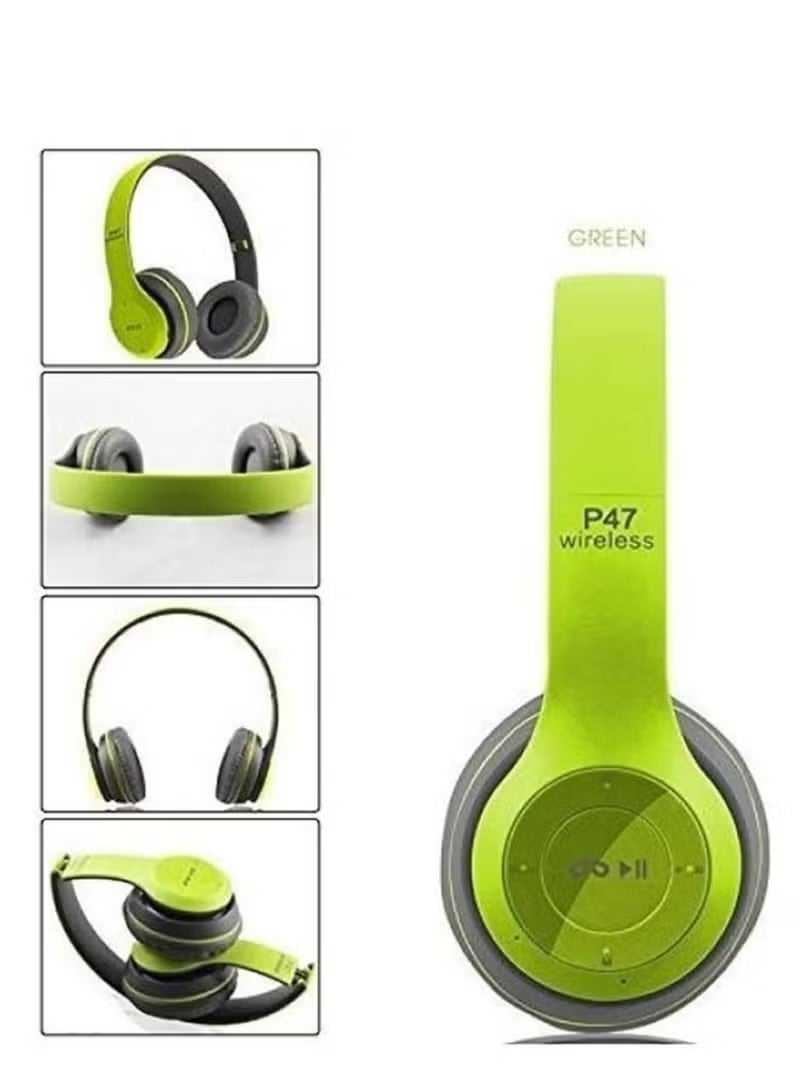 ي47 سماعة رأس بلوتوث ستيريو لاسلكية P47 مع ميكروفون مخفي - Image 3
