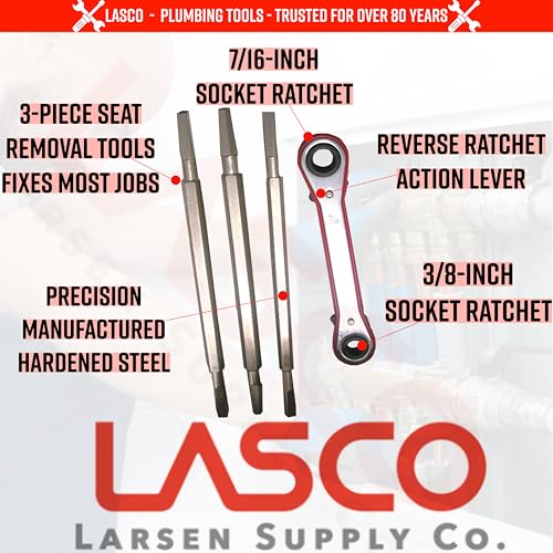 LASCO 13-2111 Metal Seat Removal Set, 3 Removal Tools, Plus Ratchet - Image 2