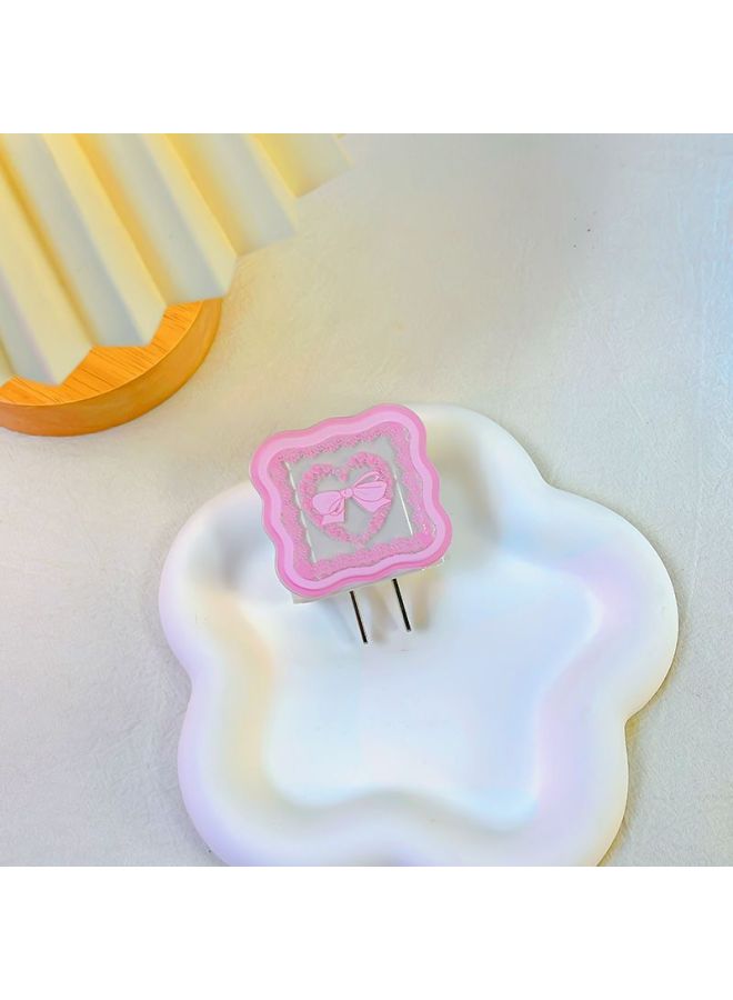 Pink Bow Love For Apple 20w Charging Head Protective Cover 18w Data Line Bite Anti-Break-Specifications:Pink Bow Heart  - Image 3