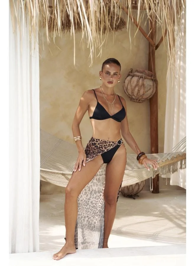 Bohemai  Evgenios Belted Leopard Pattern Long Skirt. for Women | Best Price UAE