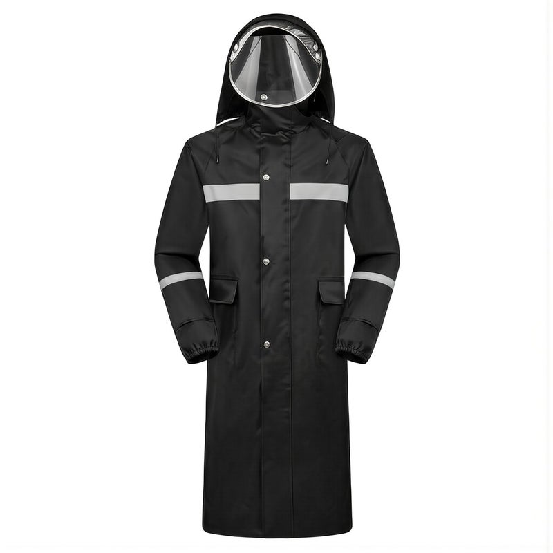 Upgrade Double Layer Rain Coat Oxford Fabric Clear Face Shield Waterproof Breathable - Image 2