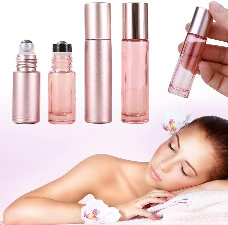 2PCS Essential Oil Roller Bottles OUKA Portable Glass Essential Oil Roll On Bottle Essential Oil Glass Bottle, For Essential Oils, Perfumes, Tea Tree oil 10ml / 5ml - Image 3