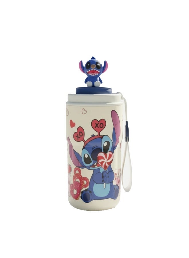 كوب حراري من الفولاذ المقاوم للصدأ سعة 320 مل بمقبض جانبي وماصة قابلة للإزالة، كوب ماء معزول للاستخدام في الصالة الرياضية والرياضة والاستخدام اليومي، غطاء مانع للتسرب - Image 3