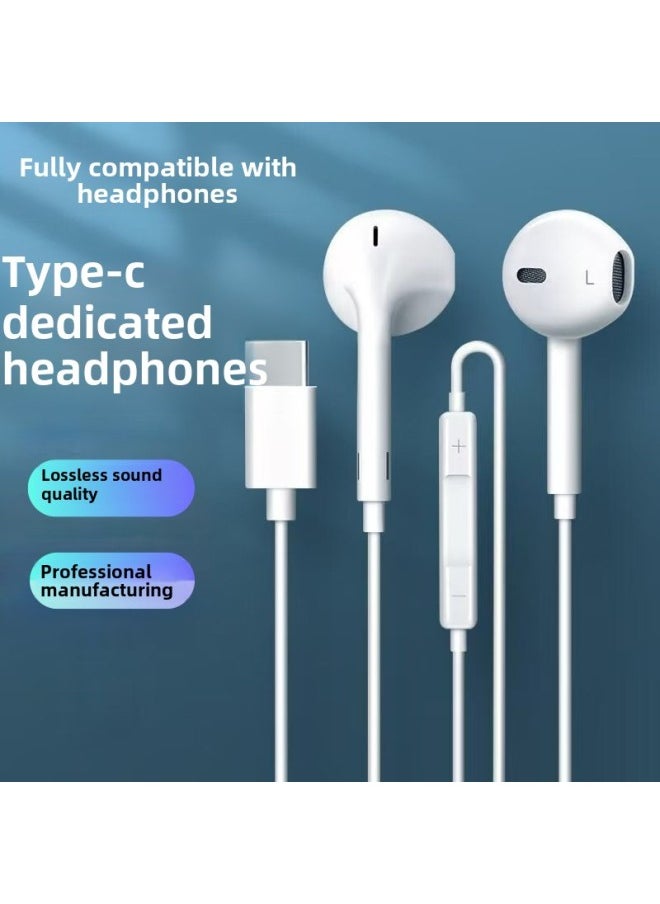 Generic For huawei Typec Interface Headset For iphone15/16 Mobile Phone For Apple Wired Headset In-ear Wholesale-Colour:Type-c Port Headphones (high Cost PerFormance)  - Image 1