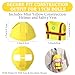 Simgoing 17cm Doll Construction Worker Costume Outfit Accessory with Mini Construction Helmet Safety Vest Fits Stand Seat Series Hard Hat Doll Clothes for Display Collection GiftYellow - Image 4
