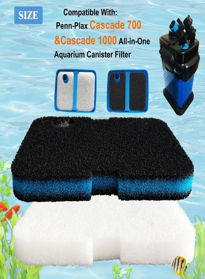 ShuRex 6 Pack Replacement Activated Carbon Sponge Bio Filter Pads and White Floss Pads and for Cascade 700/1000 CCF2UL CCF3UL, Compatible with Penn-Plax Cascade 700 & 1000 Canister Aquarium Filters - Image 5