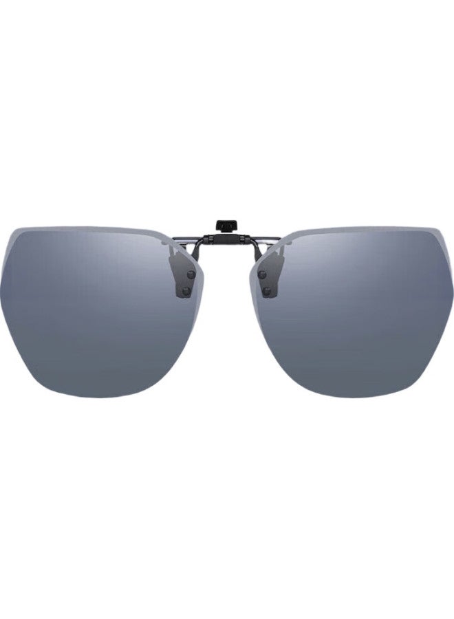 HLA Sunglasses Clip, Flip-Style Unisex, Myopia Polarized Sunglasses Clip, Gray Pink 086 - Image 1