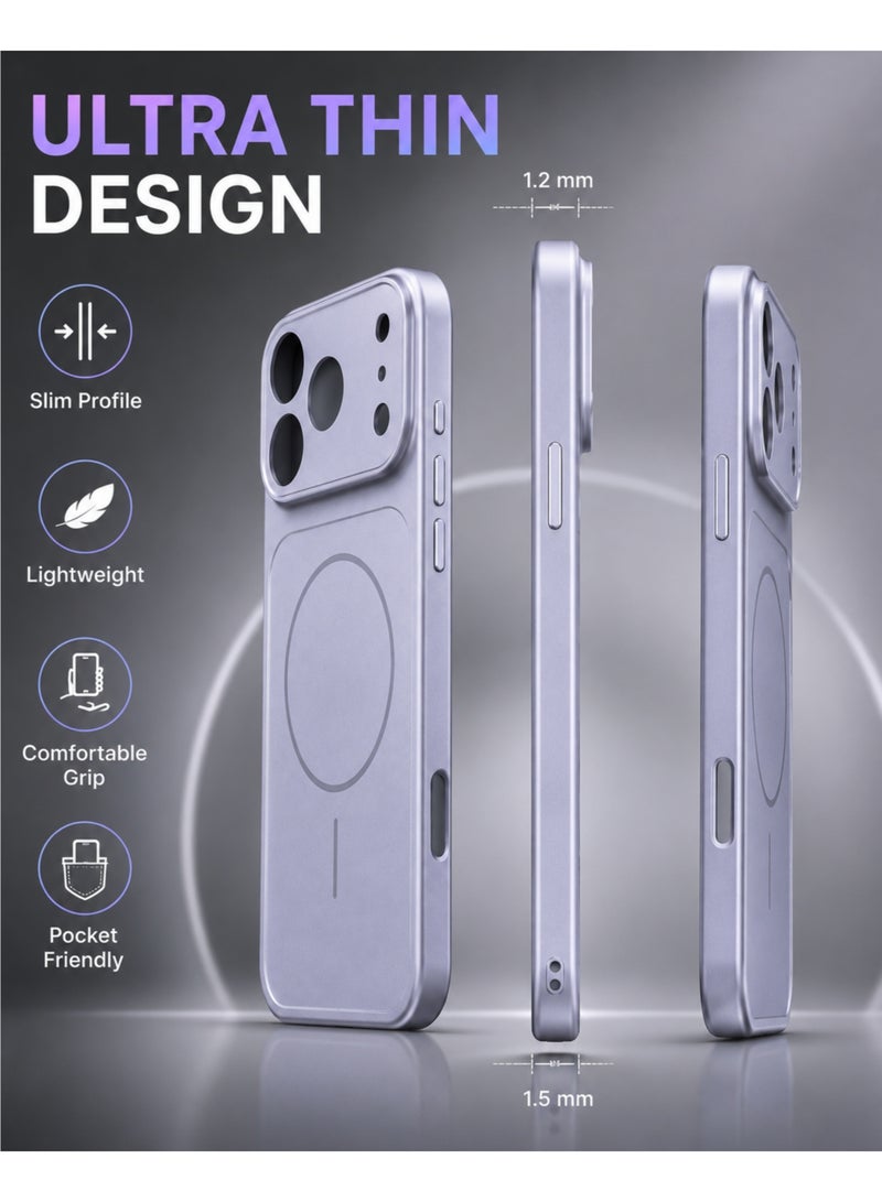جراب MagSafe فائق النحافة لهاتف iPhone 17 Pro، غطاء خلفي صلب غير لامع مع حماية للكاميرا، غطاء واقٍ رفيع - Image 5