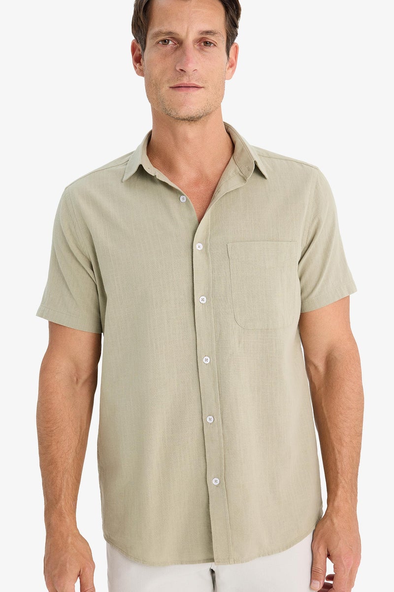 DeFacto Man Regular Fit Polo Collar Short Sleeve Shirt - Image 2