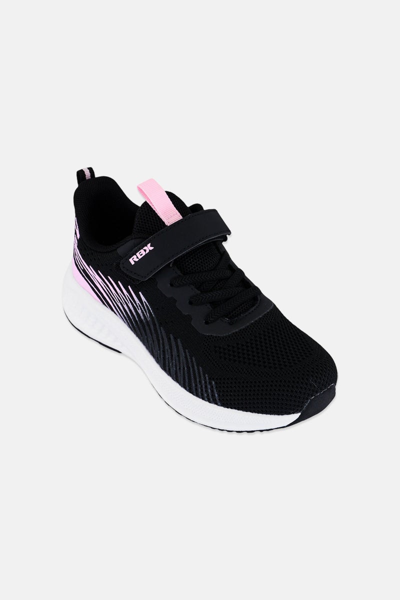 RBX Kids Girl Velcro Closure Outdoor Shoes, Black - Image 1