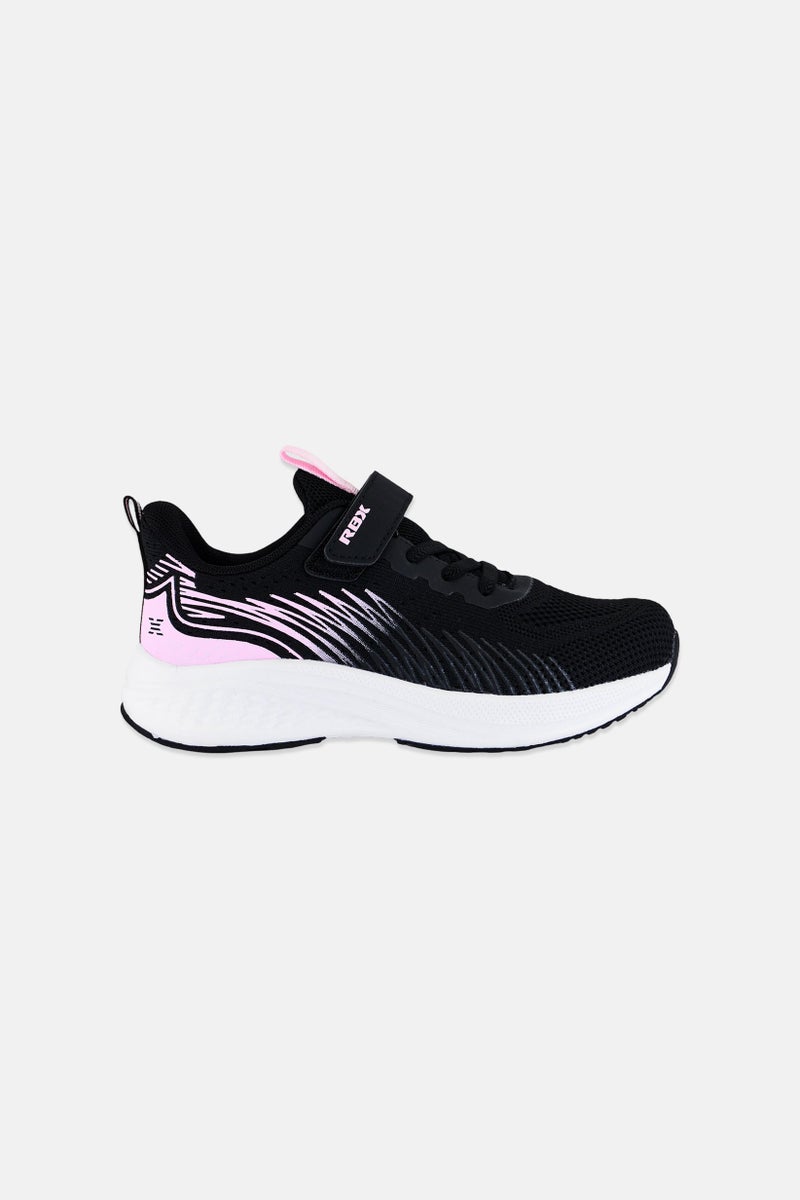 RBX Kids Girl Velcro Closure Outdoor Shoes, Black - Image 3
