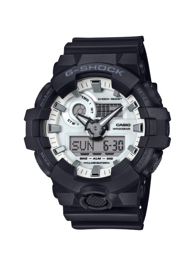 G-SHOCK Analog-Digital Sports Watch GA-700WD-1ADR, 57.5 mm White Dial, Resin Strap, 200 M WR - Image 1