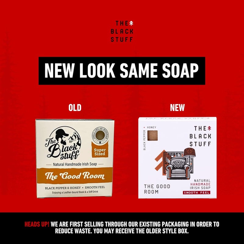 The Black Stuff All Natural Bar Soap for Men Handmade Cold Process Soaps with Organic Ingredients and Essential Oils Mens Soap for Daily Use The Good Room Body Soap - Image 2