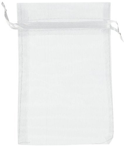 SumDirect 100PCS 3x4 Inches Organza Gift Bags with Drawstring-White - Image 2