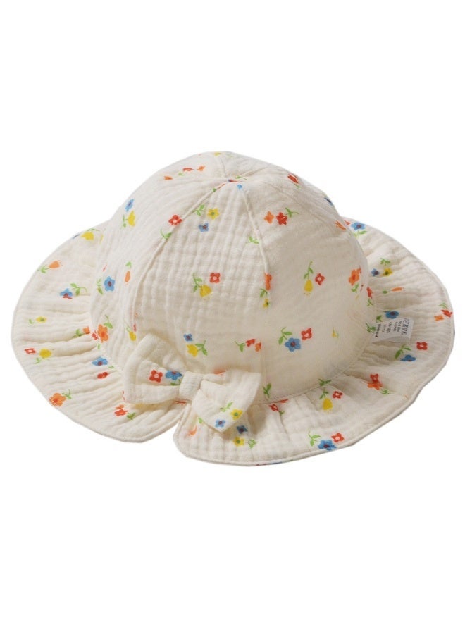 Wonder Kids - Floral Hat - Off White - 6-18M - Image 1