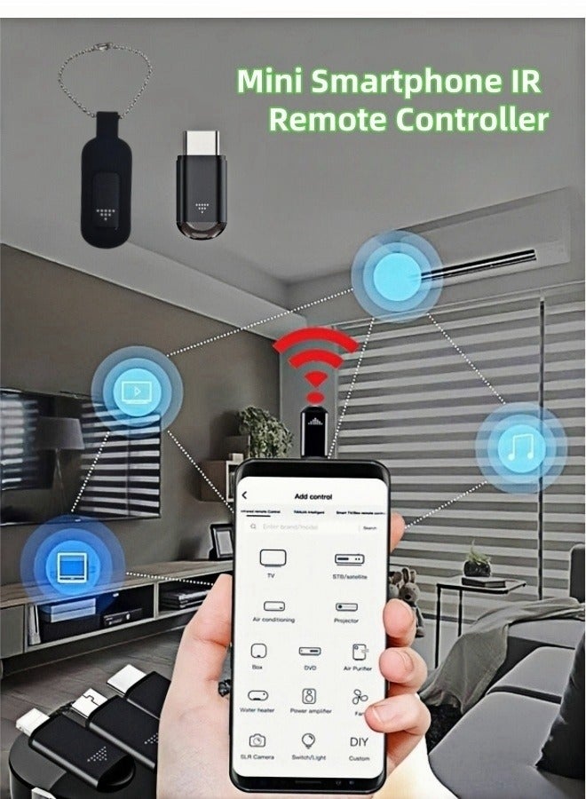 Healife Universal Smartphone IR Remote – Type-C Adapter for TV, AC, and Smart Devices