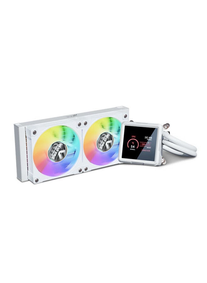 Valkyrie B240-gt-w Vk All-in-one Cpu Liquid Cooler 3.95-inch Ips Lcd Display Multi-platform Support Argb Lighting Effects Single-line Ventilation Fan - Image 1