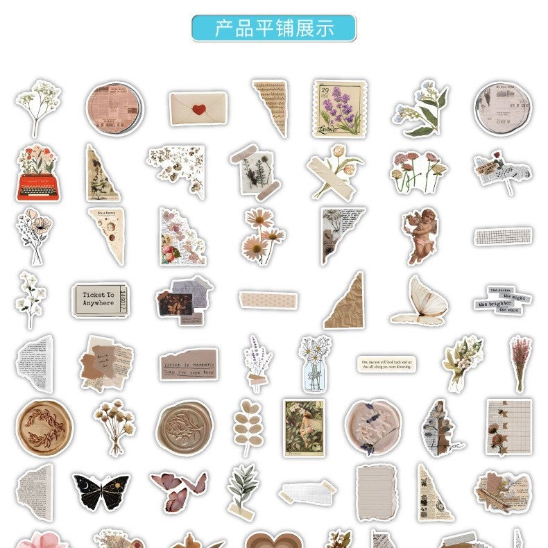 60pcs Retro Graffiti Stickers Waterproof for Skateboard Luggage Motorcycle - Image 5