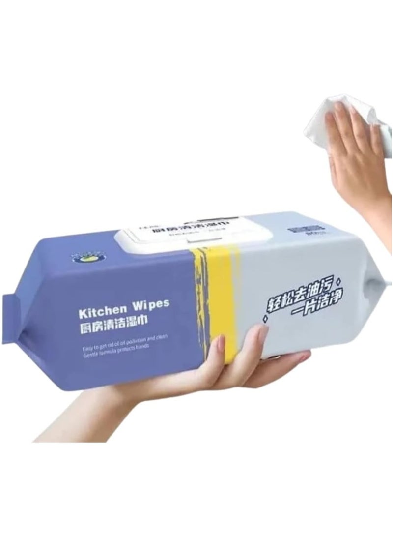 Generic 80 Count Super Large Kitchen Towels Oil Pollution Control, Scented, Reusable, Thick PET Non-woven Fabric for Heavy Duty Cleaning, - Image 1