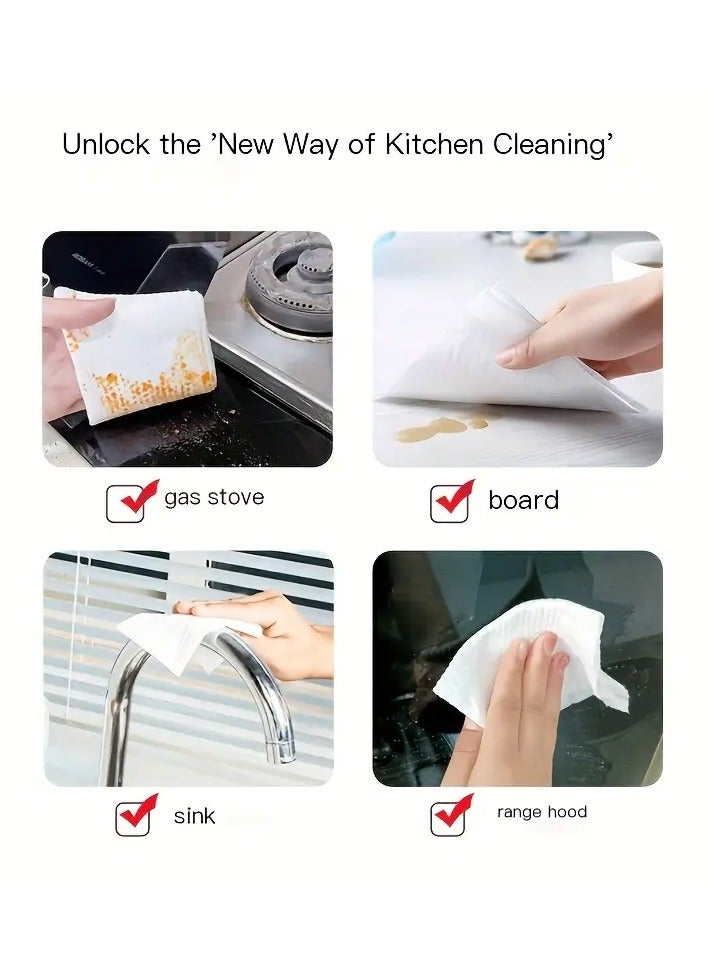 Generic 80 Count Super Large Kitchen Towels Oil Pollution Control, Scented, Reusable, Thick PET Non-woven Fabric for Heavy Duty Cleaning, - Image 2